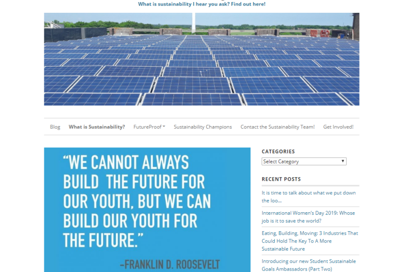 a screen capture of the blog page